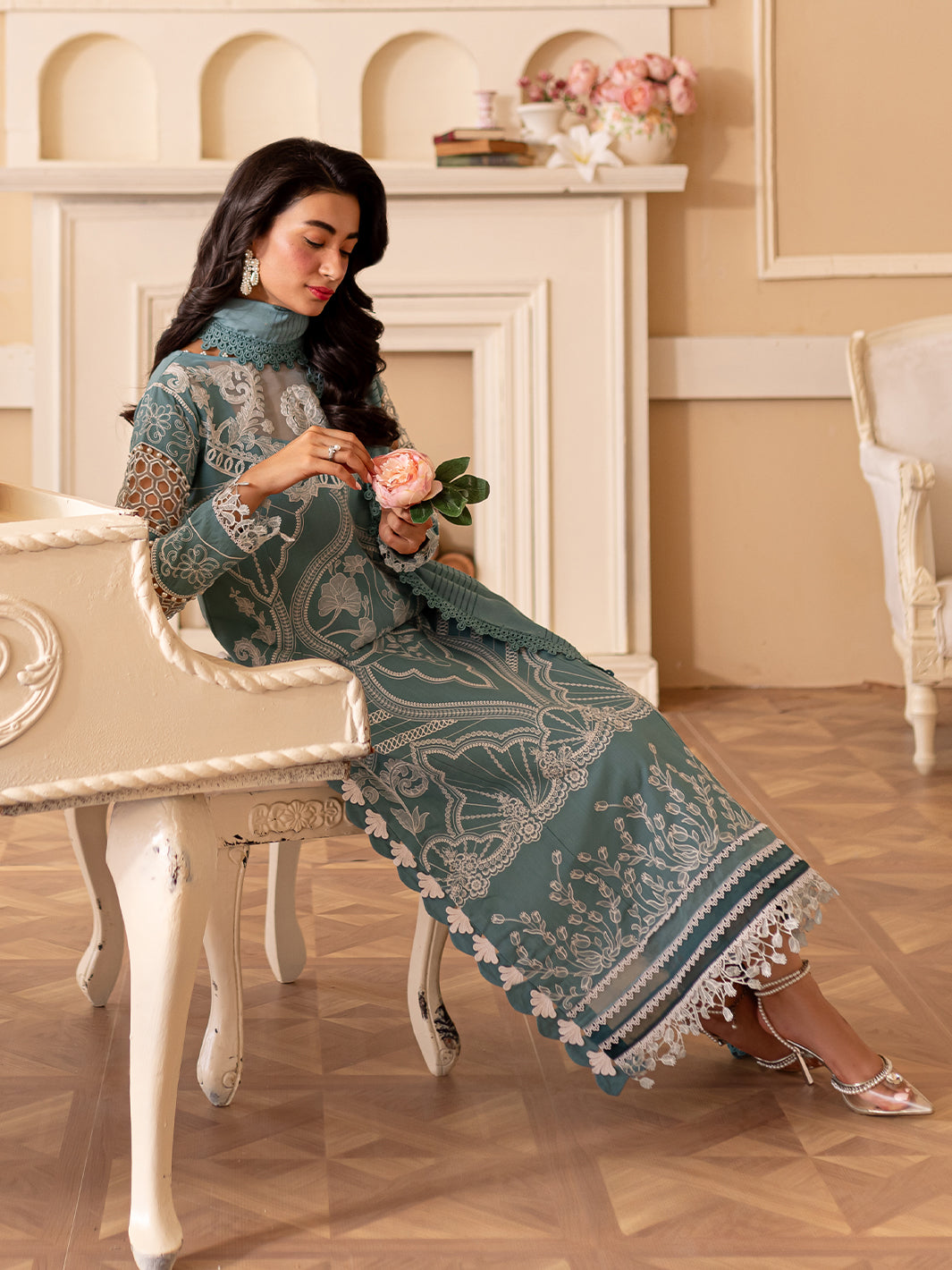 PN-10 | Panache 3Pcs Embroidered Khaddar Suit