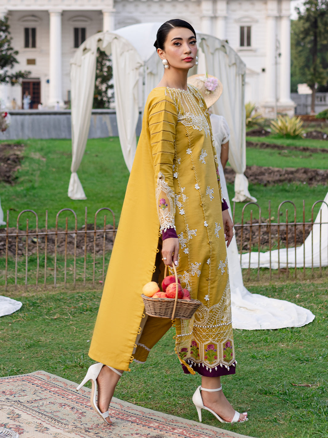 PN-11 | Panache 3Pcs Embroidered Khaddar Suit