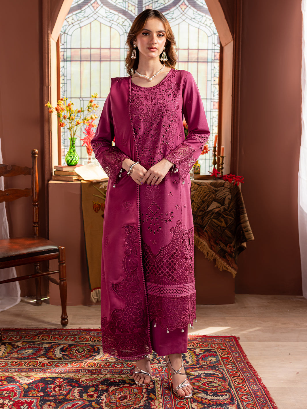 ROSAMUND | 3 PC KARANDI Embroidered Suit