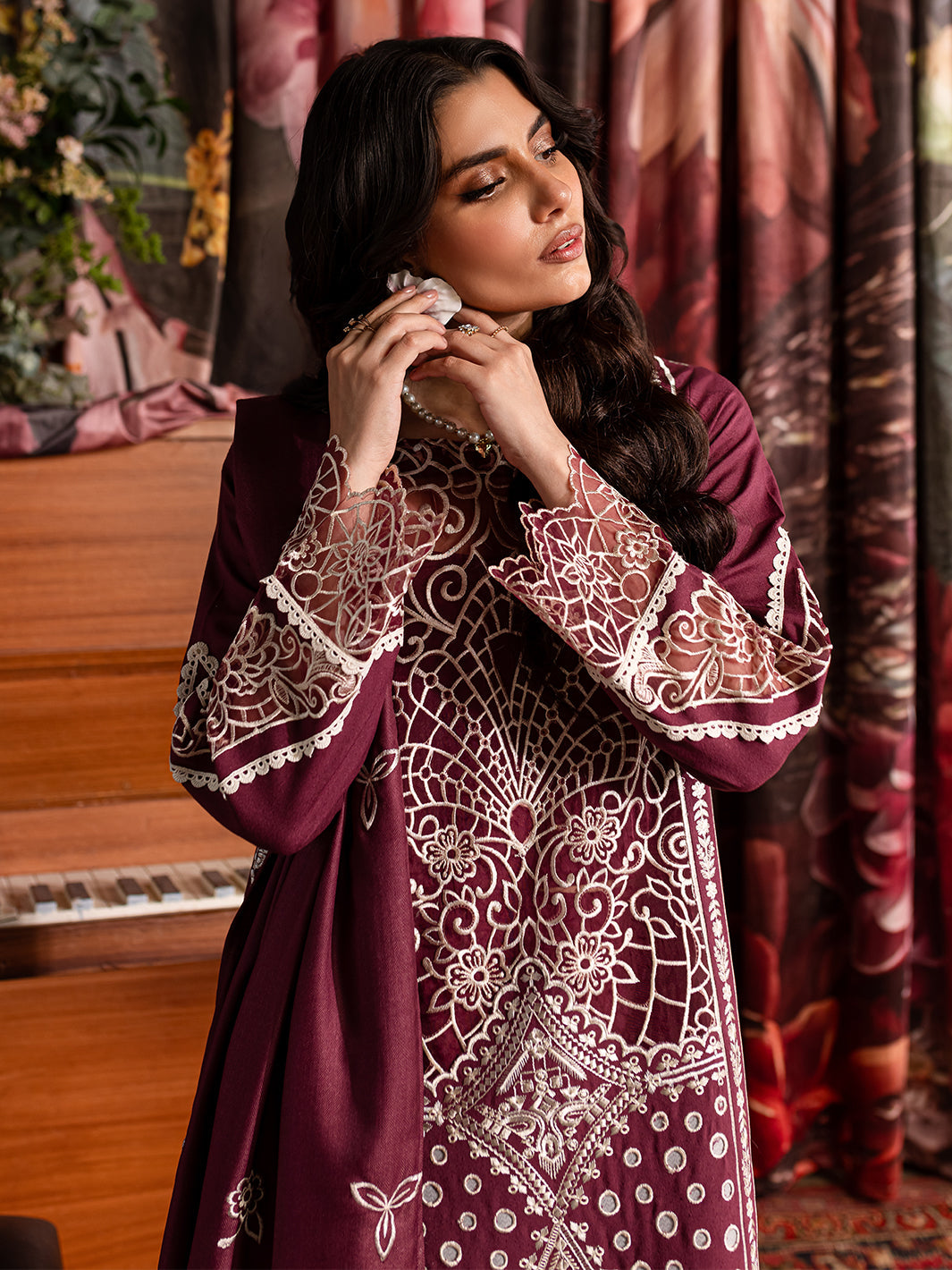 ROSE | 3 PC KARANDI Embroidered Suit