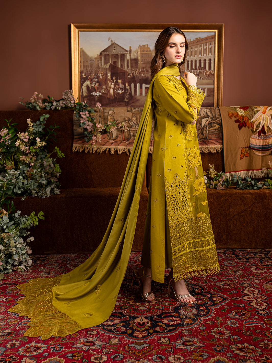 VICTORIA | 3 PC KARANDI Embroidered Suit