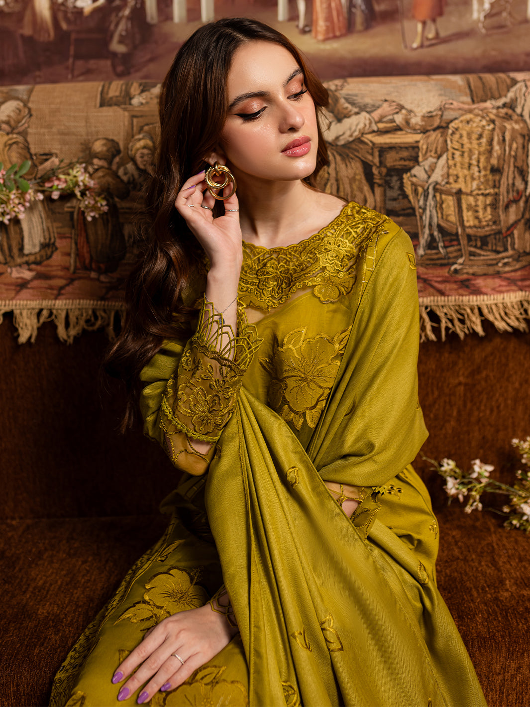 VICTORIA | 3 PC KARANDI Embroidered Suit