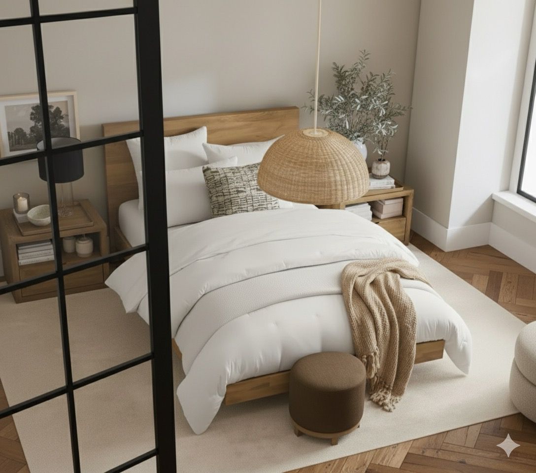 Luxury 4-Piece White Microfiber Bedding Set featuring a crisp, white color and wrinkle-free material, ideal for a sophisticated sleep environment.