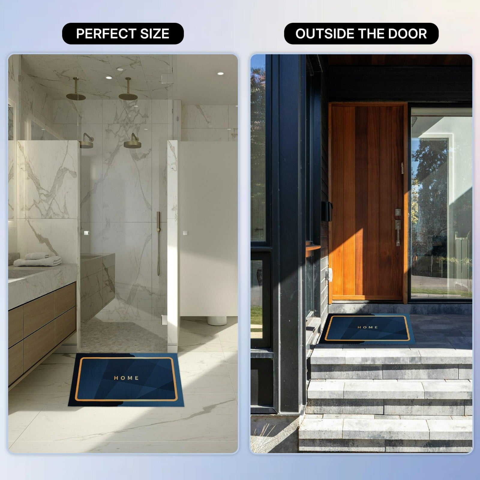 Soft & Durable Carpet for Living Room, Bedroom & Kitchen - Waterproof features highlighting its stain resistance and easy maintenance.