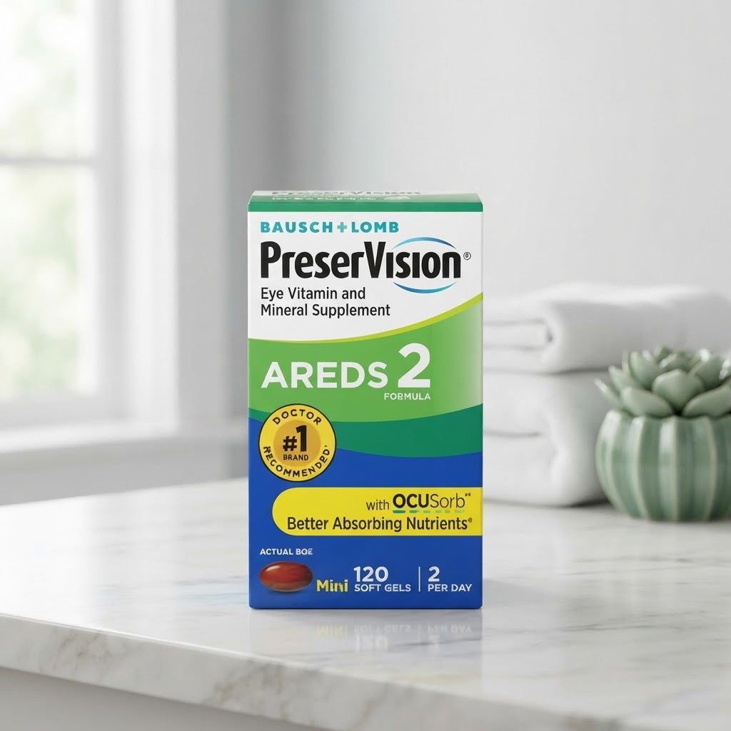 Bausch + Lomb PreserVision AREDS 2 Formula Eye Vitamin and Mineral Supplement Mini Soft Gels - 120 Count
