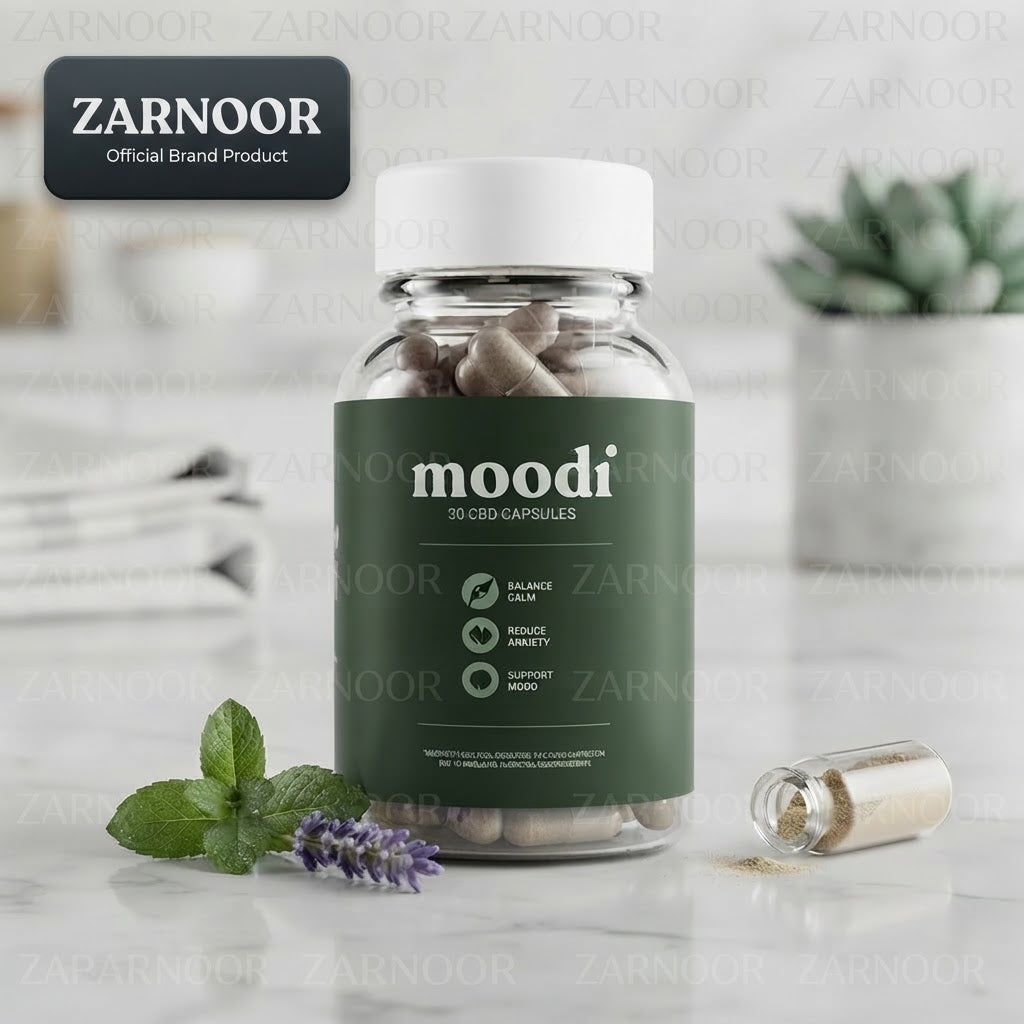 Zarnoor Moodi 30 CBD Capsules Dietary Supplement zarnoor