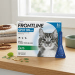 Frontline Spot On Flea, Tick & Lice Treatment for Cats - 6 Pipettes