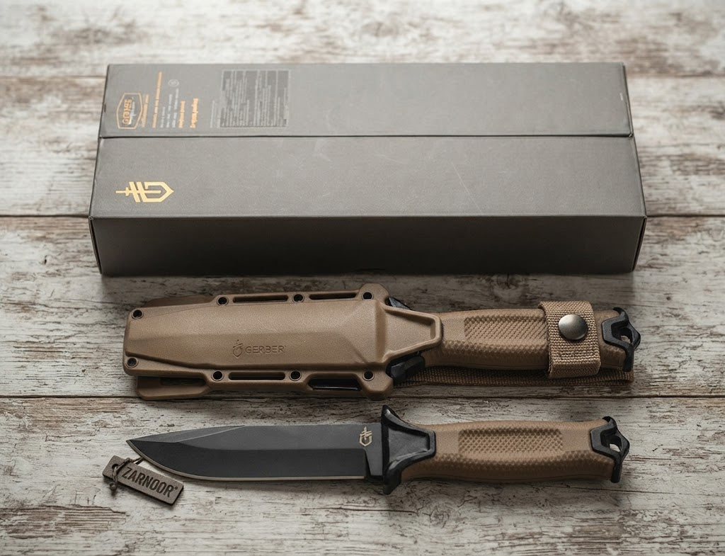 Tactical Fixed Blade Knife with Hard Sheath and Gift Box