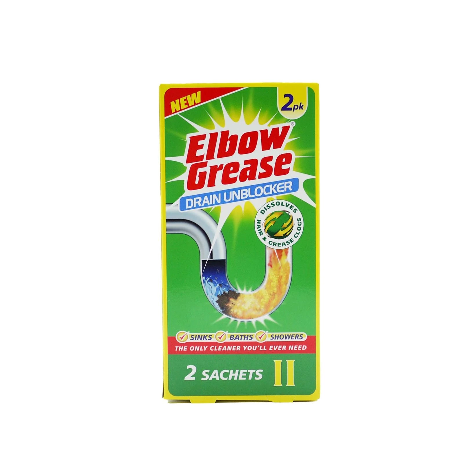 ELBOW GREASE DRAIN UNBLOCKER 2'S