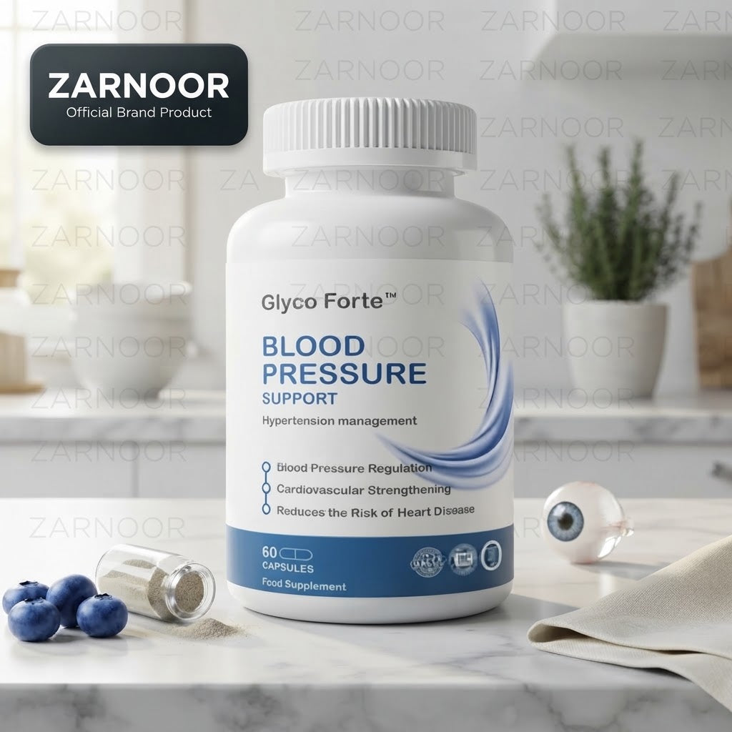 Zarnoor Glyco Forte Blood Pressure Support Food Supplement - 60 Capsules zarnoor