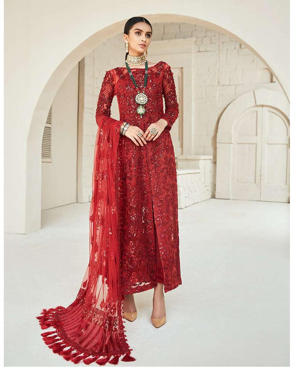 MARYUM HUSSAIN SOFT NET EMBROIDERY COLLECTION UNSTITCHED 3 PIECE