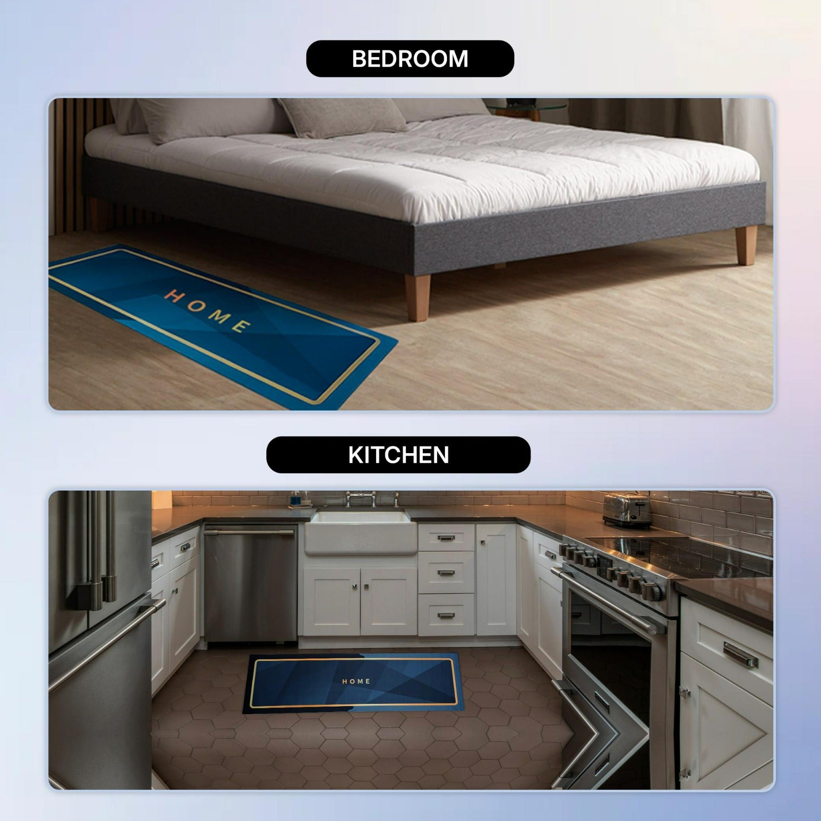Soft & Durable Carpet for Living Room, Bedroom & Kitchen - Waterproof mat adding warmth and comfort to various home spaces.