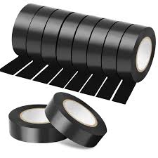 10 ROLL BLACK ELECTRIC PVC TAPE