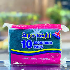 SUPER BRIGHT 10 SCOURING PADS GREEN