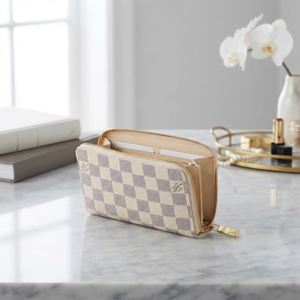 Louis Vuitton Damier Azur Canvas Zippy Wallet