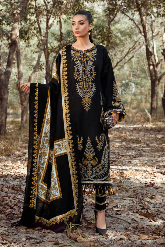 MARIA B - 3PC KHADDAR EMBROIDERED SUIT