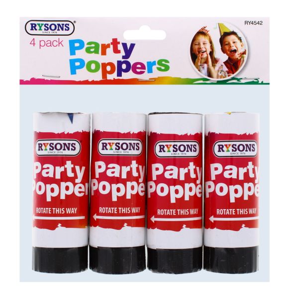 LARGE PARTY POPPERS 2PC PACK