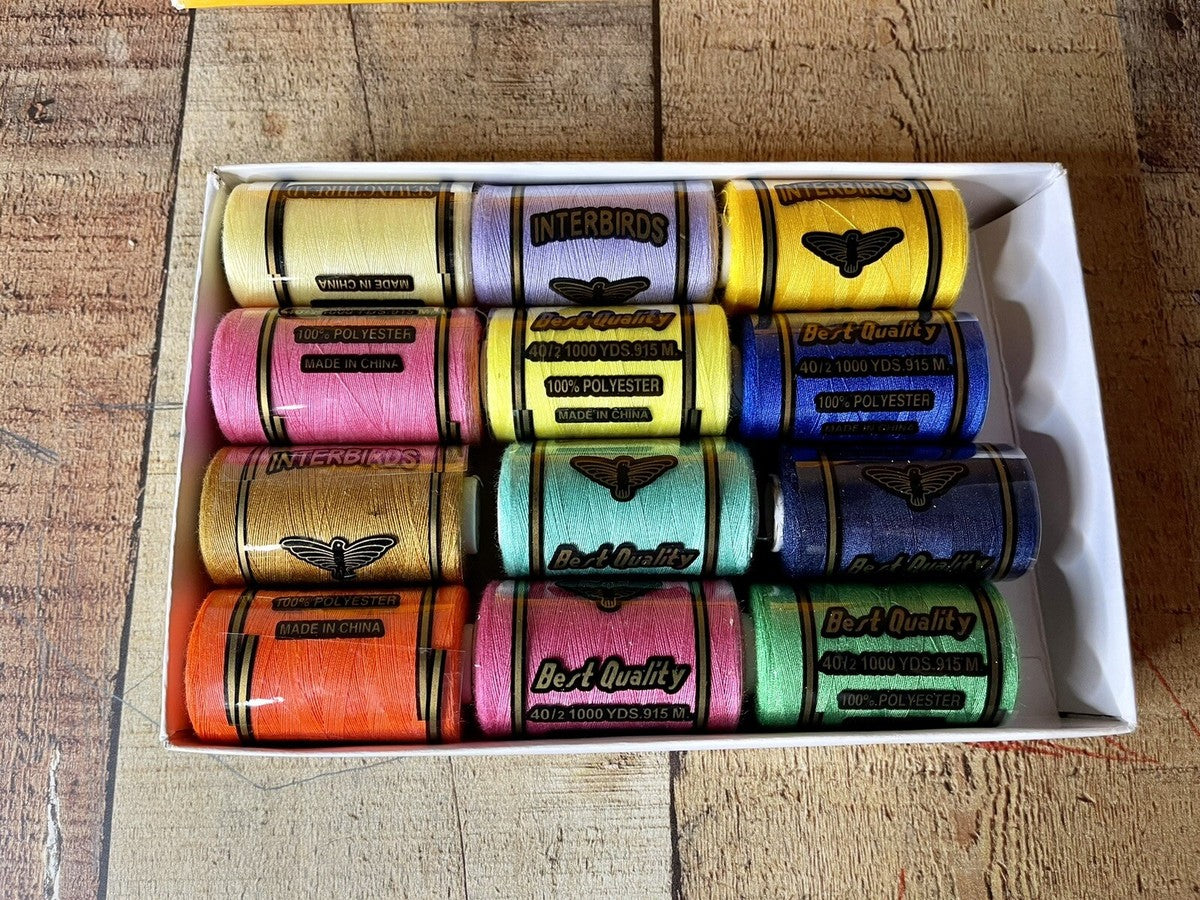 6 MIX COLOUR THREAD 300 YAEDS