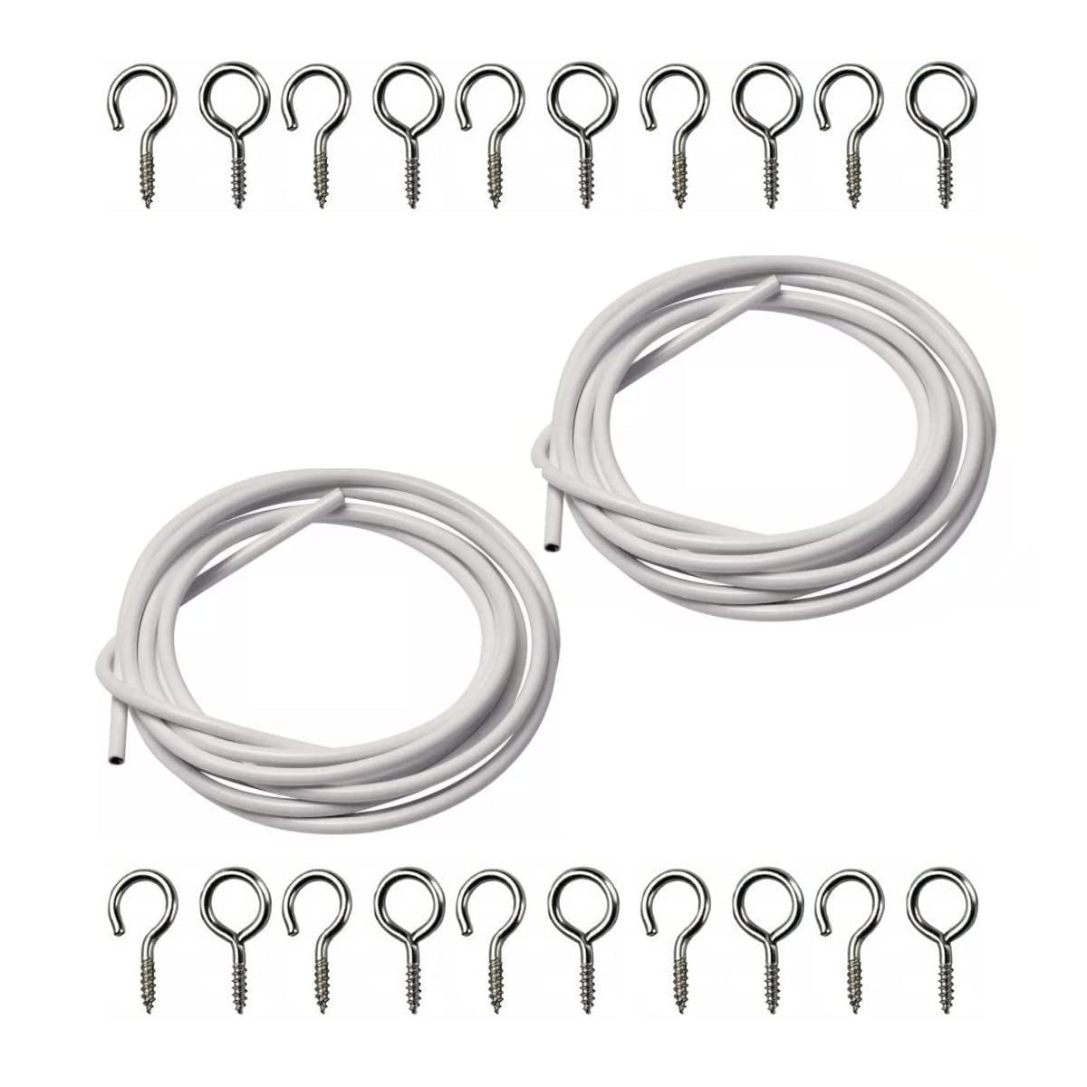 3 MTR CURTAIN WIRE & HOOKS