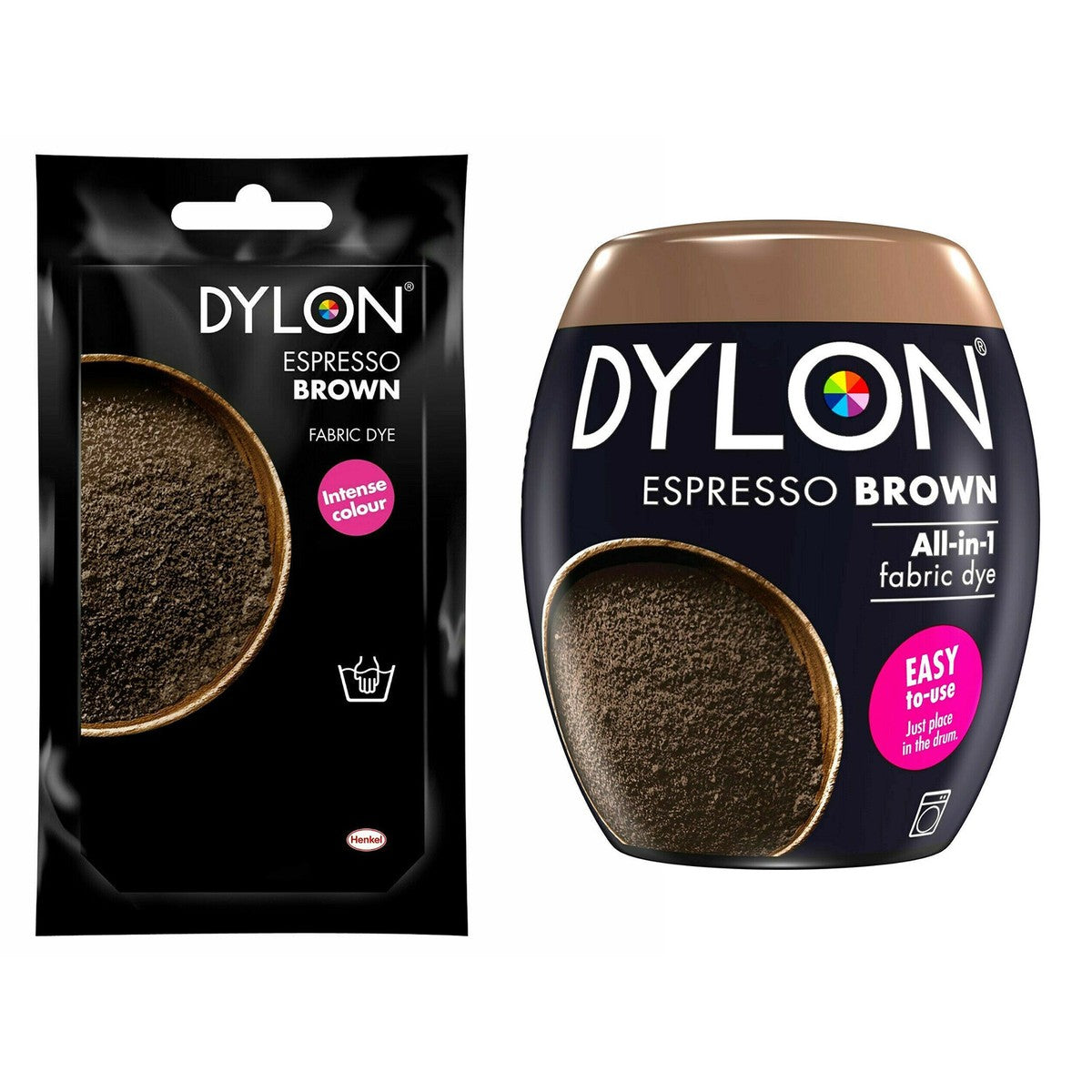 DYLON FABRIC DYE POD BROWN 350G