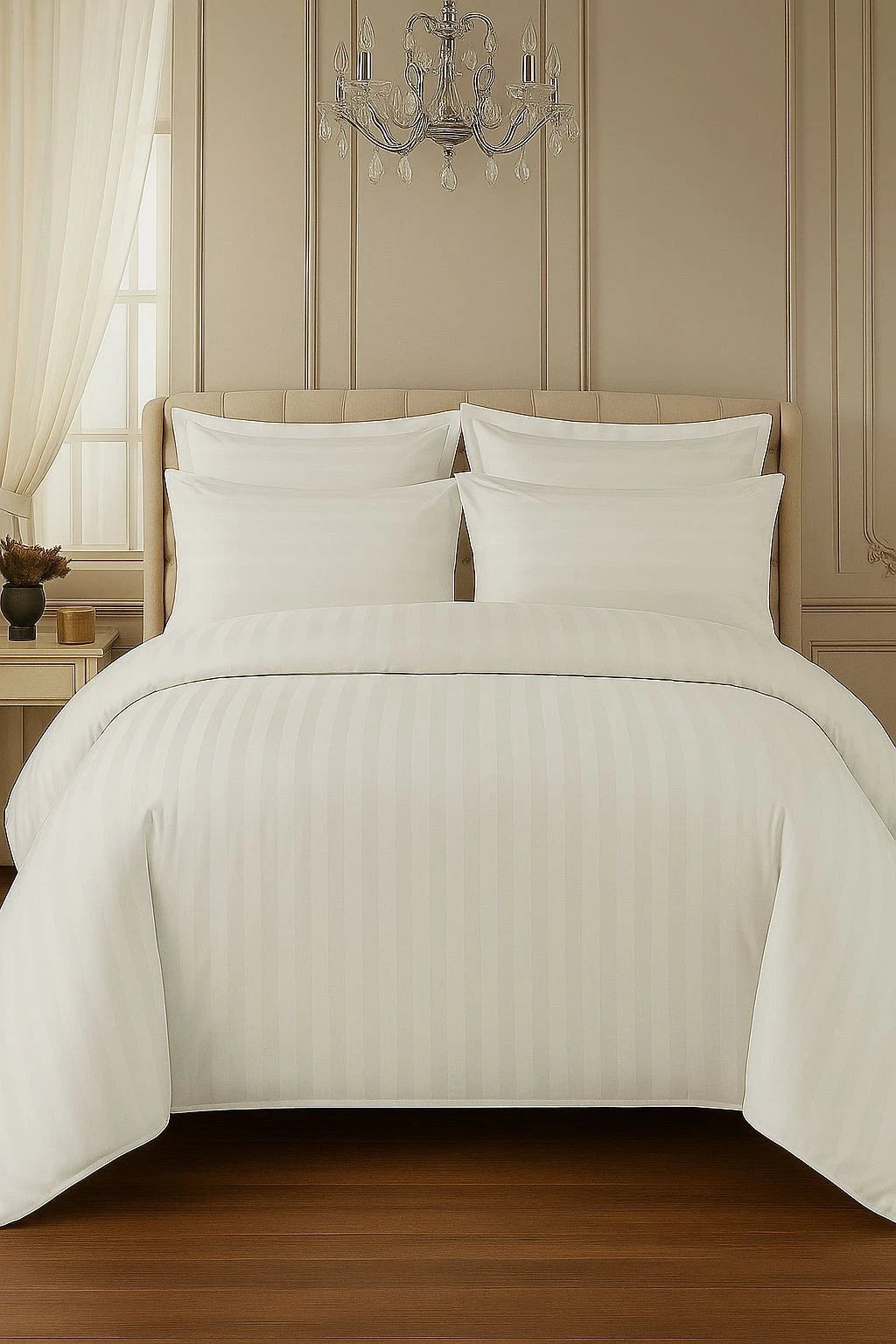 4 PIECE LUXURY MICRO FIBER DUVET COVER SET BEDDING in Muted Steel Blue, promoting a serene and tranquil atmosphere in your bedroom.