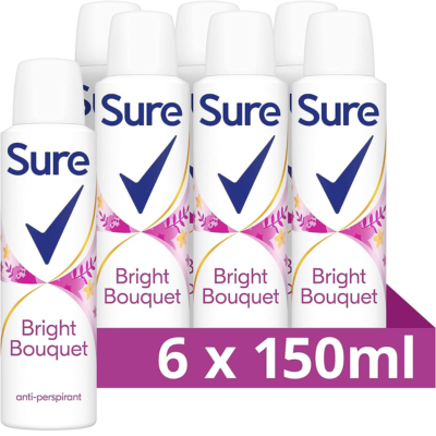 SURE BODY SPRAY BRIGHT BOUQUET 150ML